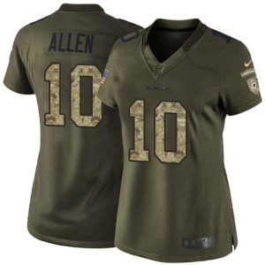 Commanders #10 Kazmeir Allen Green Women's Stitched NFL Limited 2015 Salute to Service Jersey