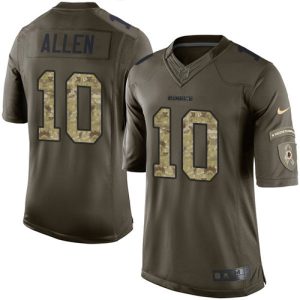 wholesale Commanders #10 Kazmeir Allen Green Youth Stitched NFL Limited 2015 Salute To Service Jersey