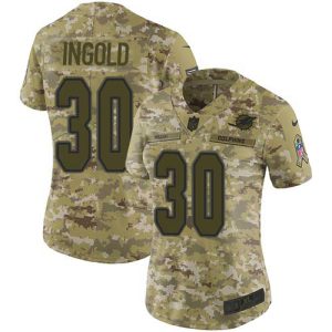 dolphins #30 alec ingold camo women's stitched nfl limited 2018 salute to service wholesale jersey