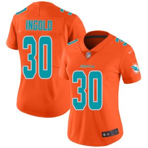dolphins #30 alec ingold orange women's stitched nfl limited inverted legend cheap jersey