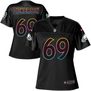 wholesale Eagles #69 Landon Dickerson Black Women's NFL Fashion Game Jersey