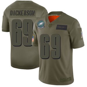 cheap Eagles #69 Landon Dickerson Camo Youth Stitched NFL Limited 2019 Salute To Service Jersey