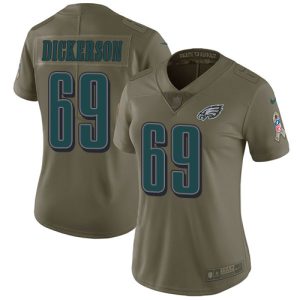 eagles #69 landon dickerson olive women's stitched nfl limited 2017 salute to service wholesale jersey