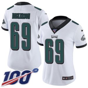 cheap Eagles #69 Landon Dickerson White Women's Stitched NFL 100th Season Vapor Untouchable Limited Jersey