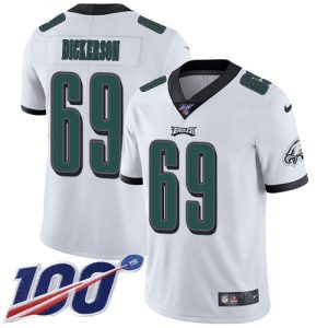 eagles #69 landon dickerson white youth stitched nfl 100th season vapor untouchable limited wholesale jersey