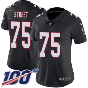 falcons #75 kentavius street black alternate stitched women's nfl 100th season vapor untouchable limited wholesale jersey