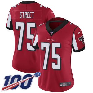 falcons #75 kentavius street red team color stitched women's nfl 100th season vapor untouchable limited wholesale jersey