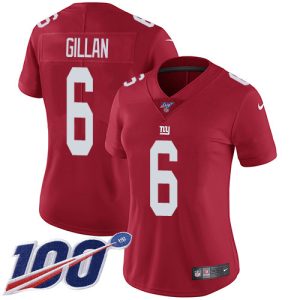 wholesale Giants #6 Jamie Gillan Red Alternate Women's Stitched NFL 100th Season Vapor Untouchable Limited Jersey