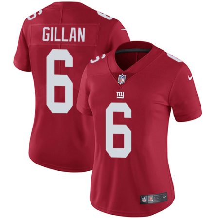 Giants #6 Jamie Gillan Red Alternate Women's Stitched NFL Vapor Untouchable Limited Jersey