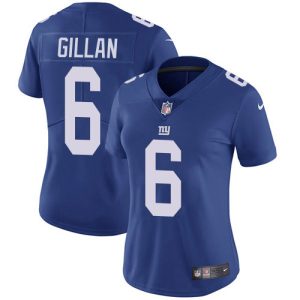 Giants #6 Jamie Gillan Royal Blue Team Color Women's Stitched NFL Vapor Untouchable Limited Jersey