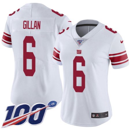 Giants #6 Jamie Gillan White Women's Stitched NFL 100th Season Vapor Untouchable Limited Jersey