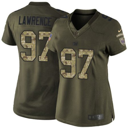Giants #97 Dexter Lawrence Green Women's Stitched NFL Limited 2015 Salute to Service Jersey