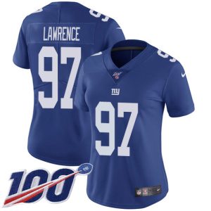 Giants #97 Dexter Lawrence Royal Blue Team Color Women's Stitched NFL 100th Season Vapor Untouchable Limited Jersey