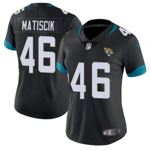 Jaguars #46 Ross Matiscik Black Team Color Women's Stitched NFL Vapor Untouchable Limited Jersey