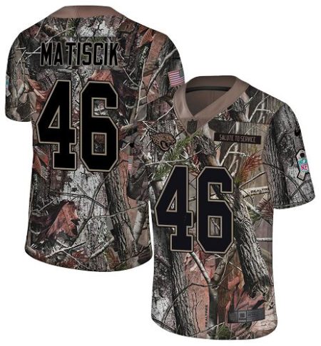jaguars #46 ross matiscik camo youth stitched nfl limited rush realtree wholesale jersey