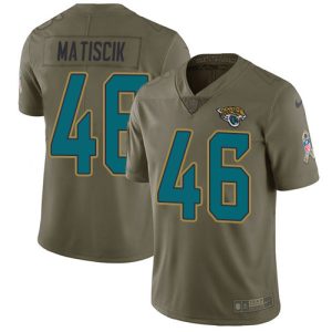 jaguars #46 ross matiscik olive youth stitched nfl limited 2017 salute to service wholesale jersey