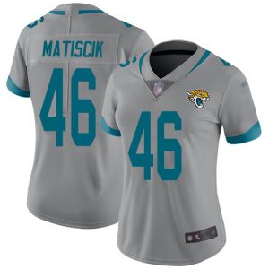 jaguars #46 ross matiscik silver women's stitched nfl limited inverted legend wholesale jersey