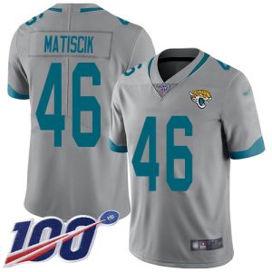 wholesale Jaguars #46 Ross Matiscik Silver Youth Stitched NFL Limited Inverted Legend 100th Season Jersey