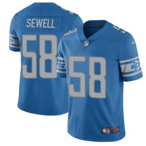 wholesale Lions #58 Penei Sewell Blue Team Color Youth Stitched NFL Vapor Untouchable Limited Jersey