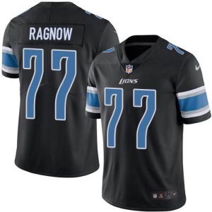 wholesale Lions #77 Frank Ragnow Black Youth Stitched NFL Limited Rush Jersey