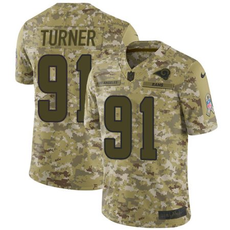 wholesale Rams #91 Kobie Turner Camo Youth Stitched NFL Limited 2018 Salute To Service Jersey