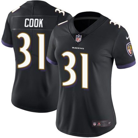 Ravens #31 Dalvin Cook Black Alternate Women's Stitched NFL Vapor Untouchable Limited Jersey
