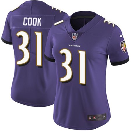 Ravens #31 Dalvin Cook Purple Team Color Women's Stitched NFL Vapor Untouchable Limited Jersey