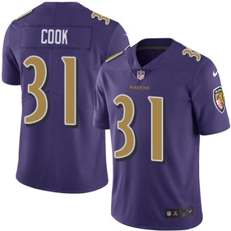 Ravens #31 Dalvin Cook Purple Youth Stitched NFL Limited Rush Jersey