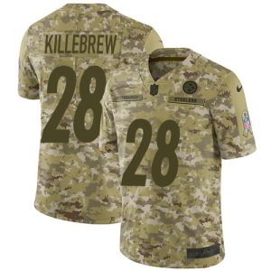 cheap Steelers #28 Miles Killebrew Camo Youth Stitched NFL Limited 2018 Salute To Service Jersey