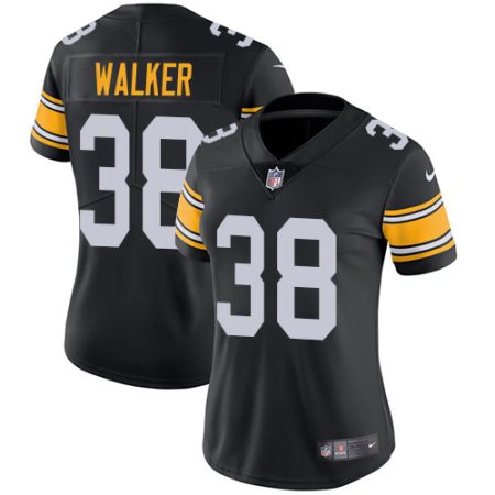 Steelers #38 Mykal Walker Black Alternate Women's Stitched NFL Vapor Untouchable Limited Jersey
