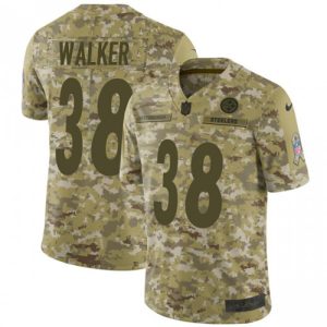 wholesale Steelers #38 Mykal Walker Camo Youth Stitched NFL Limited 2018 Salute To Service Jersey