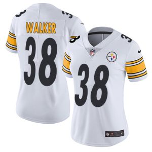 Steelers #38 Mykal Walker White Women's Stitched NFL Vapor Untouchable Limited Jersey