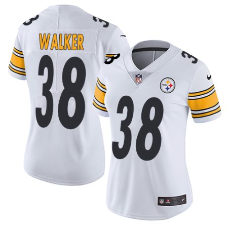 Steelers #38 Mykal Walker White Women's Stitched NFL Vapor Untouchable Limited Jersey