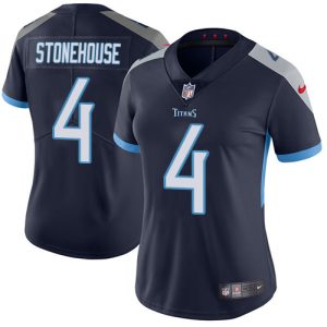 titans #4 ryan stonehouse navy blue team color women's stitched nfl vapor untouchable limited cheap jersey
