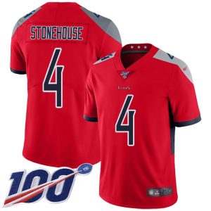 Titans #4 Ryan Stonehouse Red Youth Stitched NFL Limited Inverted Legend 100th Season Jersey