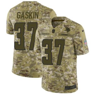 wholesale Vikings #37 Myles Gaskin Camo Youth Stitched NFL Limited 2018 Salute To Service Jersey