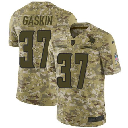 wholesale Vikings #37 Myles Gaskin Camo Youth Stitched NFL Limited 2018 Salute To Service Jersey