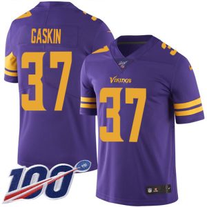 wholesale Vikings #37 Myles Gaskin Purple Youth Stitched NFL Limited Rush 100th Season Jersey