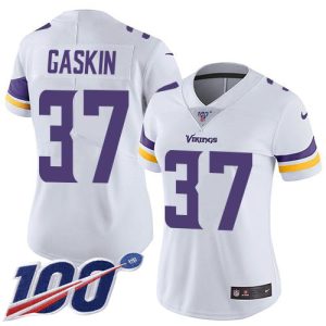 Vikings #37 Myles Gaskin White Women's Stitched NFL 100th Season Vapor Untouchable Limited Jersey