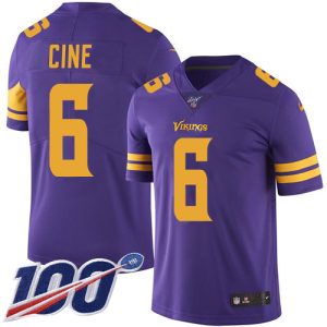 Vikings #6 Lewis Cine Purple Youth Stitched NFL Limited Rush 100th Season Jersey