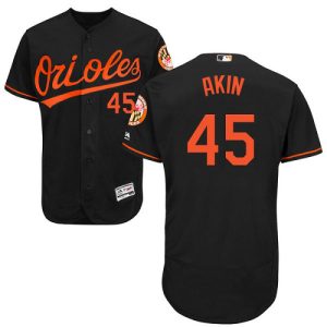 Orioles #45 Keegan Akin Black Flexbase Authentic Collection Stitched MLB Jersey