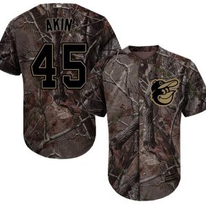 orioles #45 keegan akin camo realtree collection cool base stitched mlb wholesale jersey