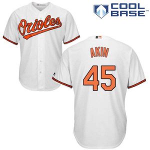 cheap Orioles #45 Keegan Akin White Cool Base Stitched Youth MLB Jersey
