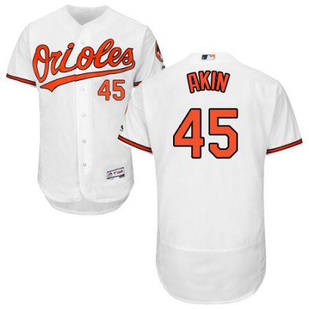 orioles #45 keegan akin white flexbase authentic collection stitched mlb wholesale jersey