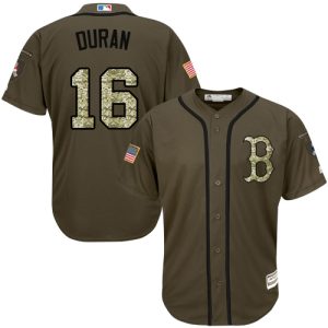 red sox #16 jarren duran green salute to service stitched youth mlb wholesale jersey