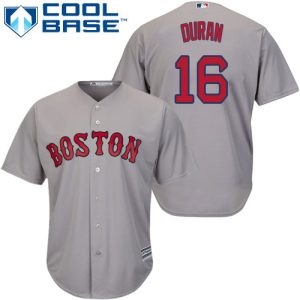 Red Sox #16 Jarren Duran Grey New Cool Base Stitched MLB Jersey
