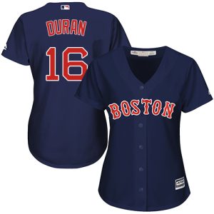 Red Sox #16 Jarren Duran Navy Blue Alternate Women's Stitched MLB Jersey
