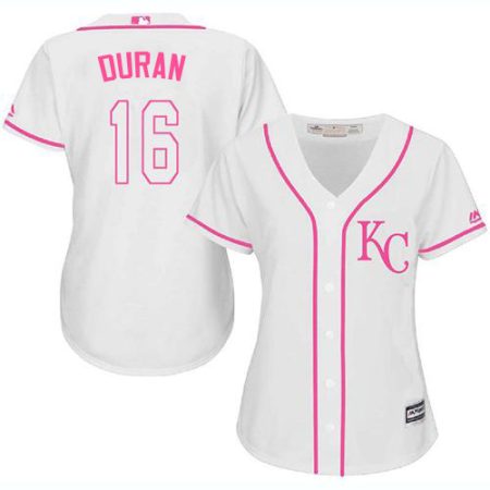 wholesale Red Sox #16 Jarren Duran White/Pink Fashion Women's Stitched MLB Jersey