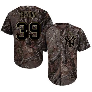 Yankees #39 Jose Trevino Camo Realtree Collection Cool Base Stitched MLB Jersey