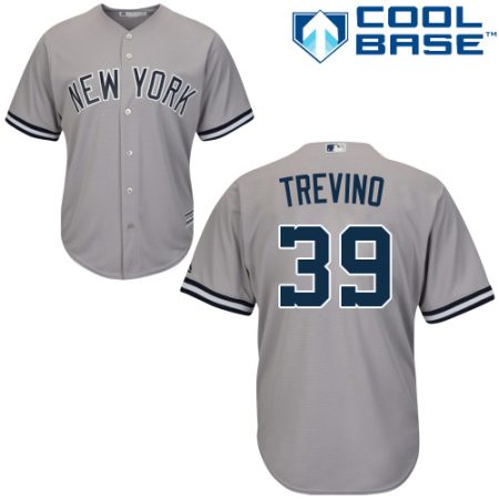 Yankees #39 Jose Trevino Grey New Cool Base Stitched MLB Jersey